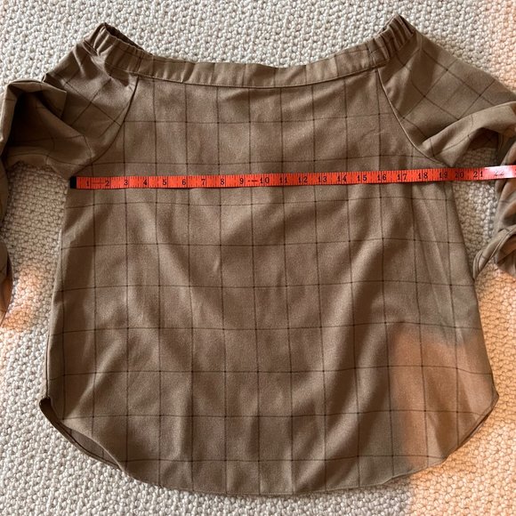 Sugar + Lips brown plaid blouse - Picture 10 of 11